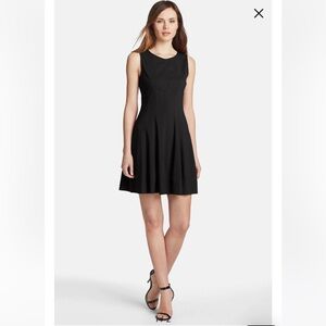 Theory Tilifi Sleeveless Linen Blend Fit & Flare Dress Black Size 0